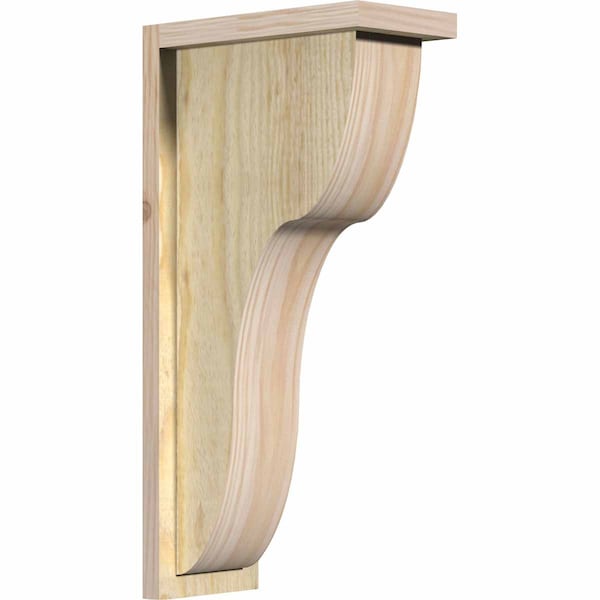Ekena Millwork Carmel Rough Sawn Corbel w/Backplate, Douglas Fir, 6"W x 12"D x 24"H COR06X12X24CAR01RDF - main